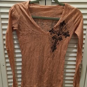 Sexy Pink Affliction Long Sleeve